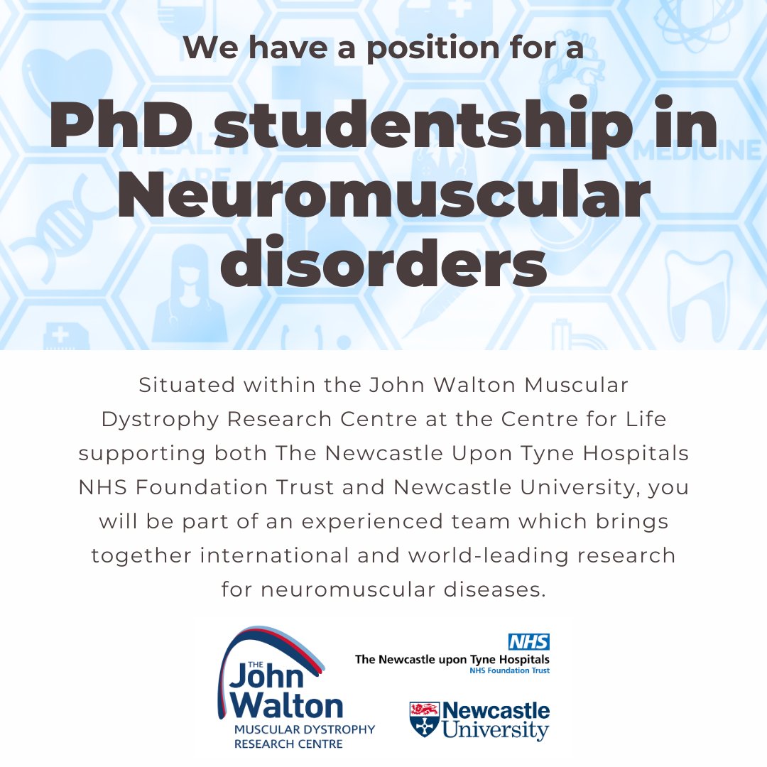 🔍 Want to model rare disease progression using #ArtificialIntelligence &amp; #ML? Join a PhD at Newcastle Uni tackling FSHD with #bioinformatics + #MachineLearning. Part of <a href="/lifearc1/">LifeArc</a> ARDT’s £12m UK-wide initiative.

To apply: bit.ly/4eVKUqe