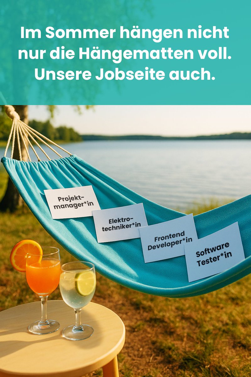 🌞 Wer sagt, dass im Sommer nichts geht? 🌞
👉 Schau vorbei auf jobs.ivm.at
Denn im Sommer hängen nicht nur die Hängematten voll. Unsere Jobseite auch. ☀️ #Jetztbewerben