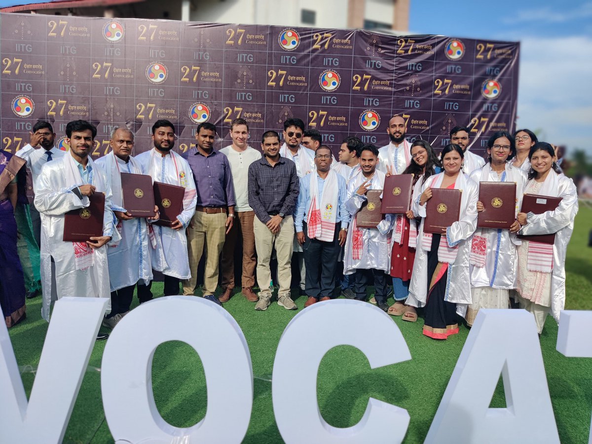 JBMSHST IITG (@jbmshst_iitg) on Twitter photo Congratulations to the M.Tech (2023–2025) graduates of JBMSHST, IIT Guwahati, on receiving their degrees at the 27th Convocation of IIT Guwahati! Wishing them great success ahead.
#IITG #Convocation #MTech #GraduationDay #ProudMoment
<a href="/MehtaFF/">Mehta Family Foundation</a> <a href="/NaveenForChange/">Naveen Jha</a> Congratulations to the M.Tech (2023–2025) graduates of JBMSHST, IIT Guwahati, on receiving their degrees at the 27th Convocation of IIT Guwahati! Wishing them great success ahead.
#IITG #Convocation #MTech #GraduationDay #ProudMoment
<a href="/MehtaFF/">Mehta Family Foundation</a> <a href="/NaveenForChange/">Naveen Jha</a>