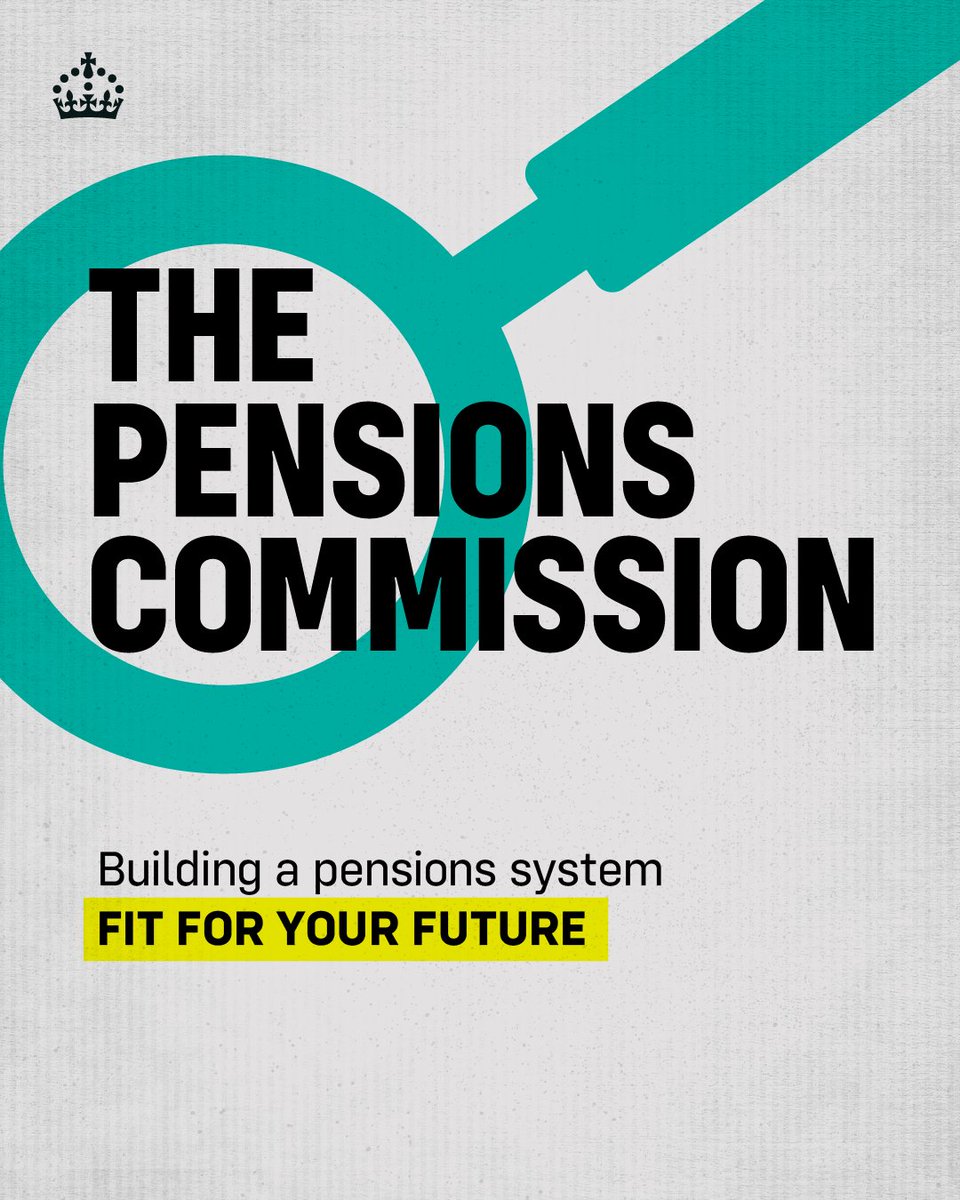DWPgovuk's tweet image. We are reviving the Pensions Commission to make pensions work for you
#PensionsCommission #SecureRetirement
