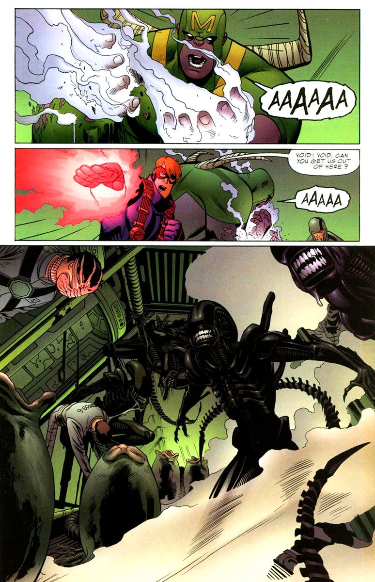 rolledspine's tweet image. Dark Horse Presents Aliens versus Wildstorm (1998)
rolledspine.wordpress.com/2025/07/20/dar…
A podcast covering the comic book versions of the 20th Century Fox sci-fi/horror films, this month looking at WildC.A.T.s/Aliens by Warren Ellis, Chris Sprouse, & Kevin Nowlan #DHPAliens