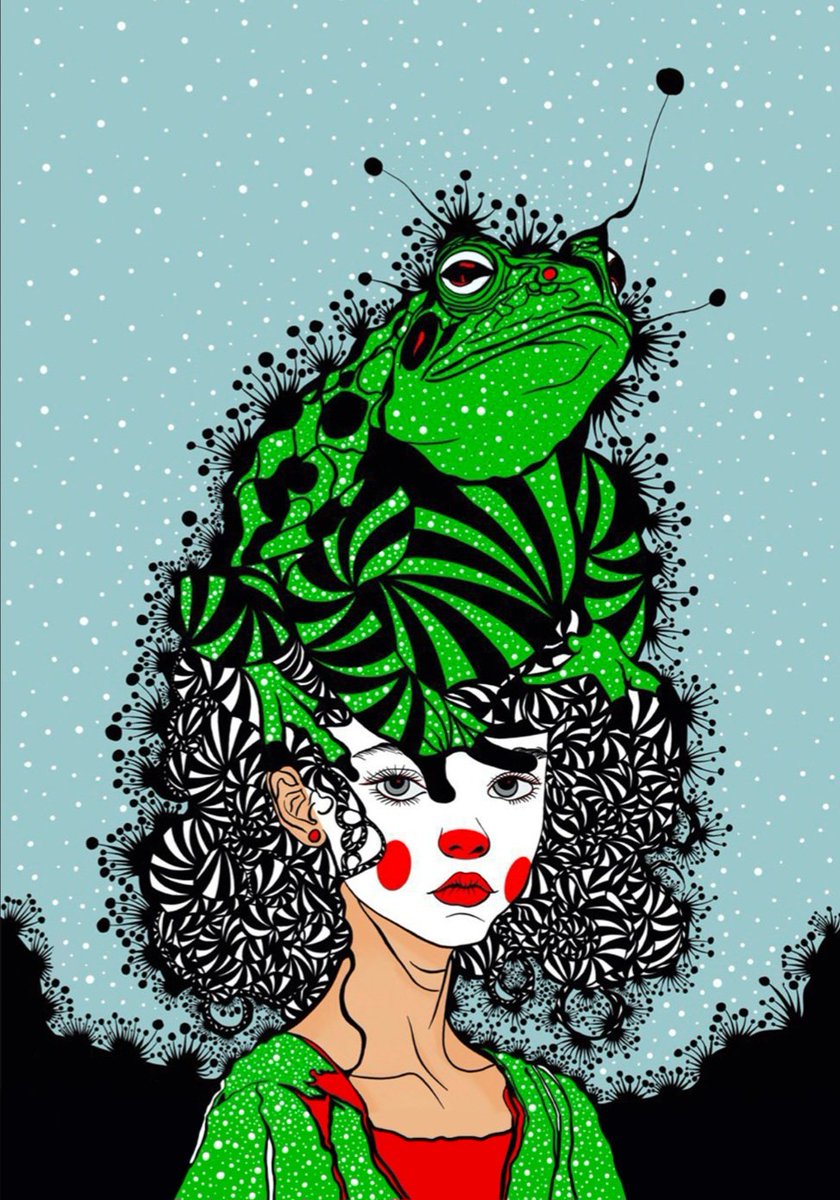 HamidehAlizade's tweet image. Gm my fam💖🌹
"Sad clown girl with bullying Frog 🐸 "
objkt.com/tokens/KT1VHox…