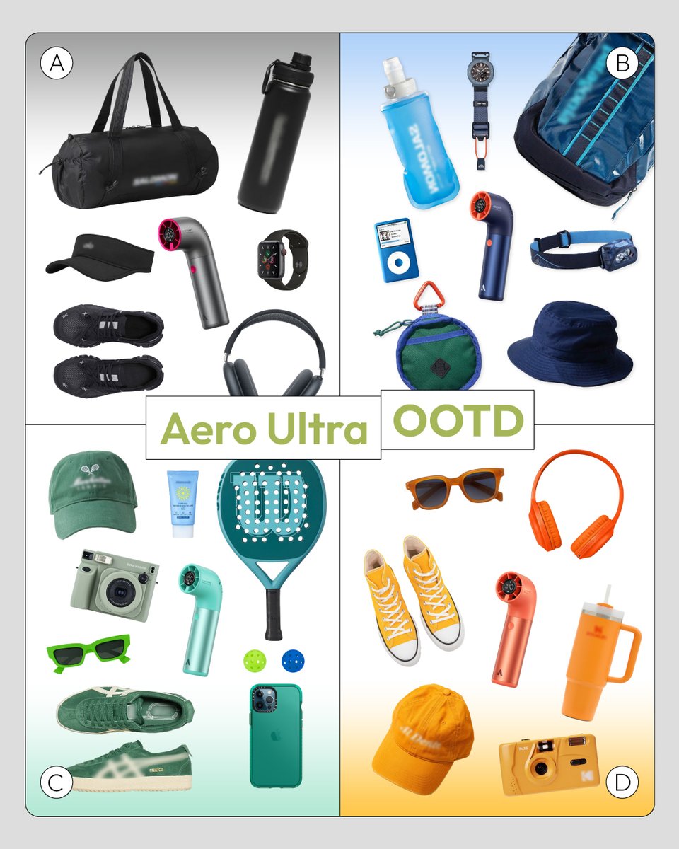 🔥#GIVEAWAY ALERT! 

Your summer style just found its ultimate accessory! -- #AecoolyAeroUltra Which one is your favorite?

✅FOLLOW, COMMENT with your favorite outfit below.

Get a chance to win: A brand new Aero Ultra #portablefan!
.
END DATE: July 25  
Good luck!🍀