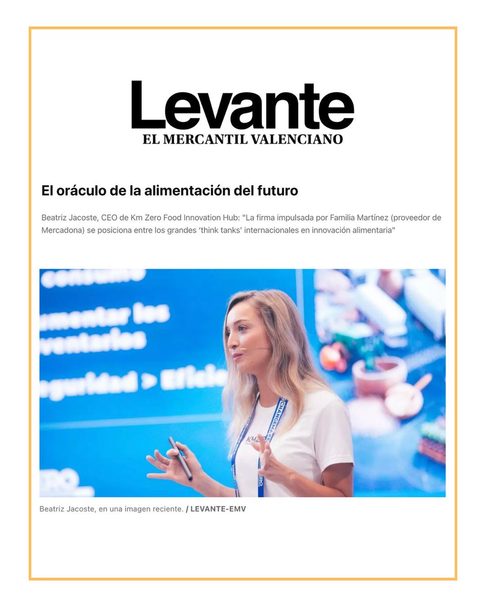 kmzerohub (@kmzerohub) on Twitter photo 🌍 Liderar el cambio requiere visión, talento y acción.
Nuestra CEO, Beatriz Jacoste, es una de las voces más activas en la transformación del sistema alimentario, como destaca <a href="/levante_emv/">Levante-EMV</a>
Desde 2019, impulsa una visión global desde KM ZERO.
🔗 levante-emv.com/economia/activ… 🌍 Liderar el cambio requiere visión, talento y acción.
Nuestra CEO, Beatriz Jacoste, es una de las voces más activas en la transformación del sistema alimentario, como destaca <a href="/levante_emv/">Levante-EMV</a>
Desde 2019, impulsa una visión global desde KM ZERO.
🔗 levante-emv.com/economia/activ…