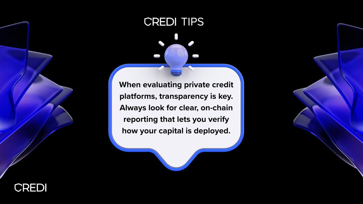 Welcome to CrediTips, a new series where we share bite-sized insights to help you navigate the evolving world of private credit on-chain. 

Each week, we’ll break down key concepts, best practices, and what to watch for when providing liquidity or seeking fixed-income