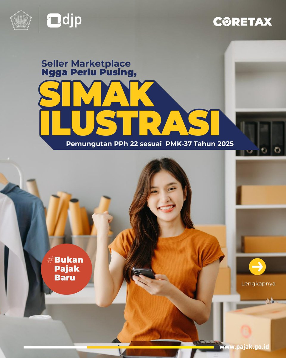 #KawanPajak Jualan online? Urusan pajaknya kini lebih mudah! Simak ilustrasi selengkapnya berikut ini!

- Utas