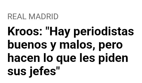 Kroos siempre la pone en su sitio.