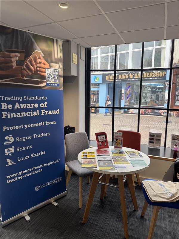Gloucestershire Trading Standards (@glostss) on Twitter photo Our officers visited The Coventry in #Dursley on Friday helping to raise #ScamAwareness! 😊
Missed us? Our officers will be at NatWest on Eastgate Street #Gloucester on 15/08. Pop along to find out more and ask any questions you may have!
<a href="/StroudDC/">Stroud District Council</a> <a href="/Glosfire/">Gloucestershire Fire and Rescue Service</a> <a href="/GlosCC/">Gloucestershire CC</a> Our officers visited The Coventry in #Dursley on Friday helping to raise #ScamAwareness! 😊
Missed us? Our officers will be at NatWest on Eastgate Street #Gloucester on 15/08. Pop along to find out more and ask any questions you may have!
<a href="/StroudDC/">Stroud District Council</a> <a href="/Glosfire/">Gloucestershire Fire and Rescue Service</a> <a href="/GlosCC/">Gloucestershire CC</a>