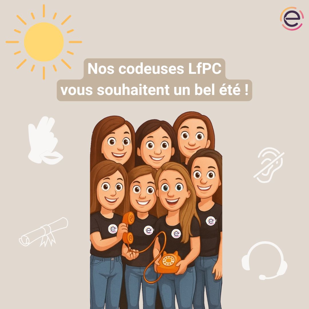 ☀️ L’été est là !

Toute l'équipe de codeuses en LfPC d'Elioz reste mobilisée et disponible pour rendre accessibles vos situations de communication (même en tongs 😎) !

Nous vous souhaitons toutes un bel été 🤗

#LfPC #Elioz #Accessibilité #Été2025