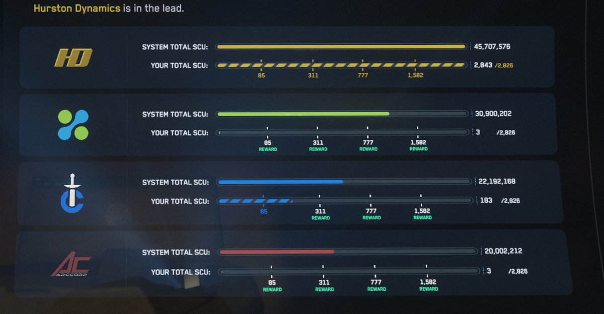 One done 3 to go... #starcitizen