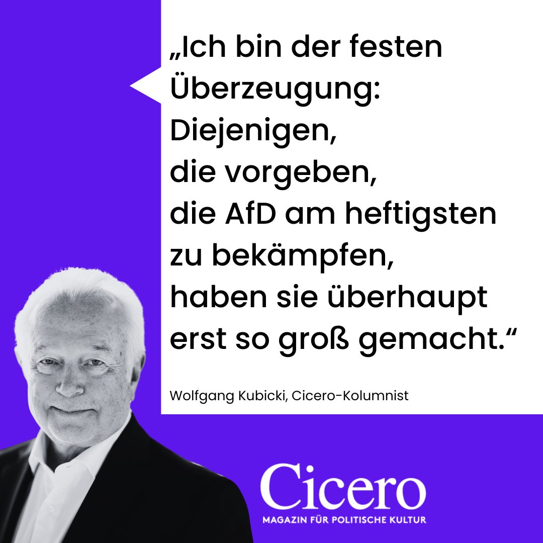 cicero_online's tweet image. Hier geht's zur Kolumne „Ungefiltert“ von @KubickiWo: tinyurl.com/22jjefoa. #AfD