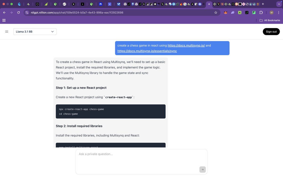 dev_mubah's tweet image. Over the weekend, I vibecoded a chess app with nilGPT. This Al-powered tool helped me create a fully functional chess game in no time.
@buildonnillion @nillionnetwork @zayn4pf
