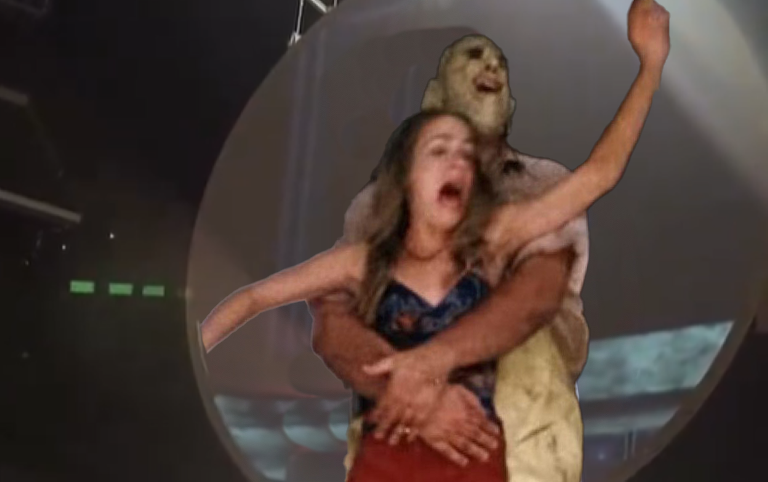 Leatherface caught at the Coldplay concert.