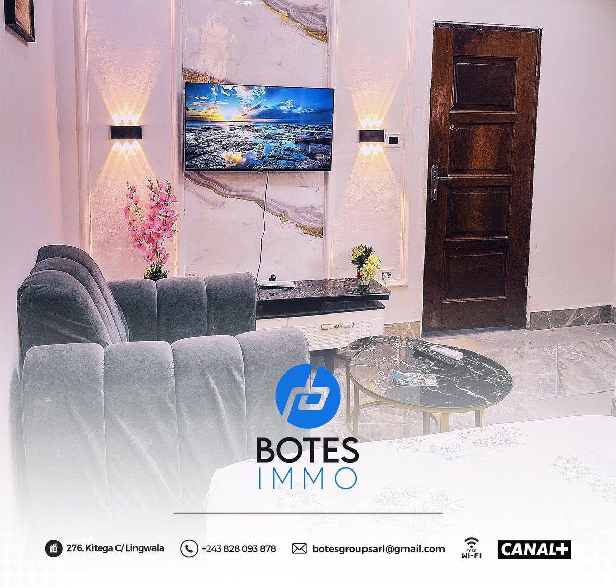 BotesGroup's tweet photo. Appartement meublé dispo à Lingwala 🇨🇩
✅ Wifi illimité
✅ Parking sécurisé
✅ Électricité stable + solaire
✅ Entièrement équipé
Idéal pour courts &amp; longs séjours, pro ou perso.
📲 +243 828 093 878 – Réservez dès maintenant ! https://t.co/aiTuwn3LFK