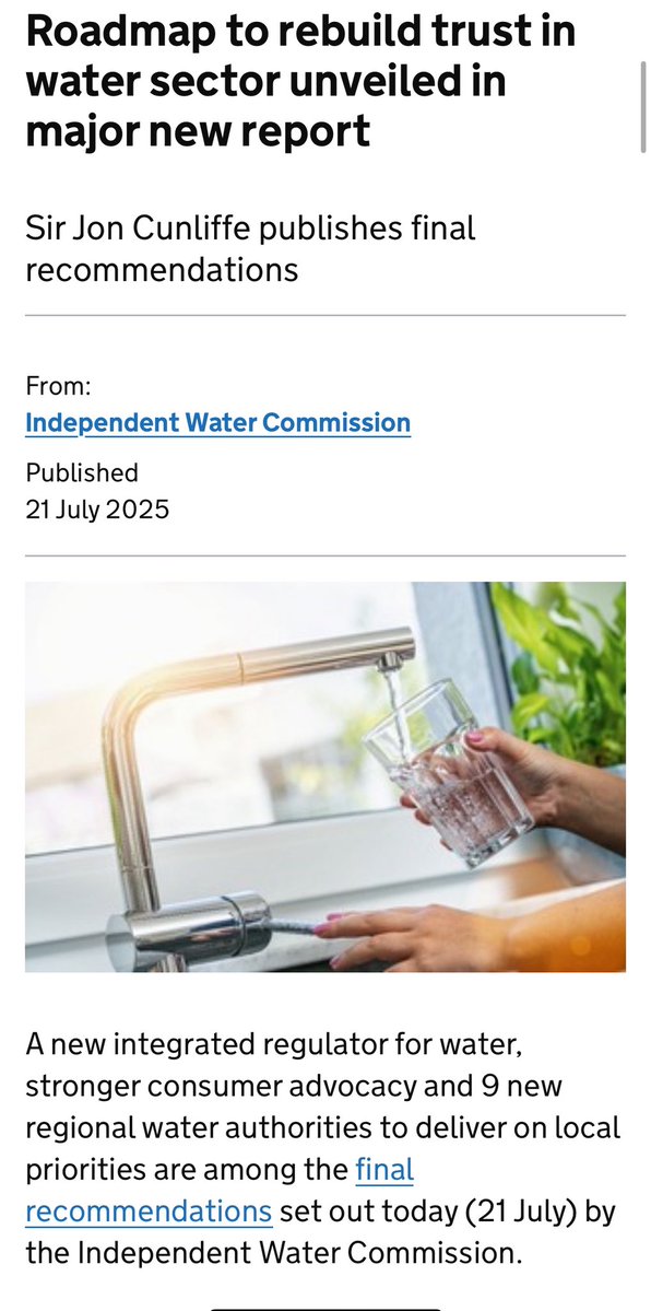 paulpowlesland's tweet image. The sound of deckchairs being scraped today, as the Cunliffe Report on the future of the water industry is published without being able to even consider the key issue of whether privatisation of the water industry has failed and re-nationalisation would be better for customers &…