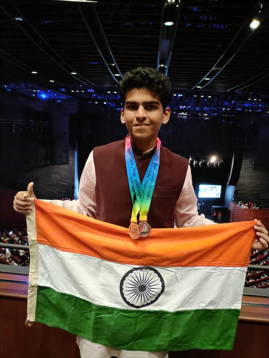 AESL_Official's tweet image. 🎉 Congratulations to our problem solver Yug Nikesh Gandhi 🏆 for winning the SIMOC Gold Award for outstanding achievement in Grade 12 at the Math Olympiad Contest 2025!🥇✨
Here&apos;s to many more milestones ahead! 🚀📚

#MathOlympiad #SIMOCGoldAward #MathGenius #ProblemSolver