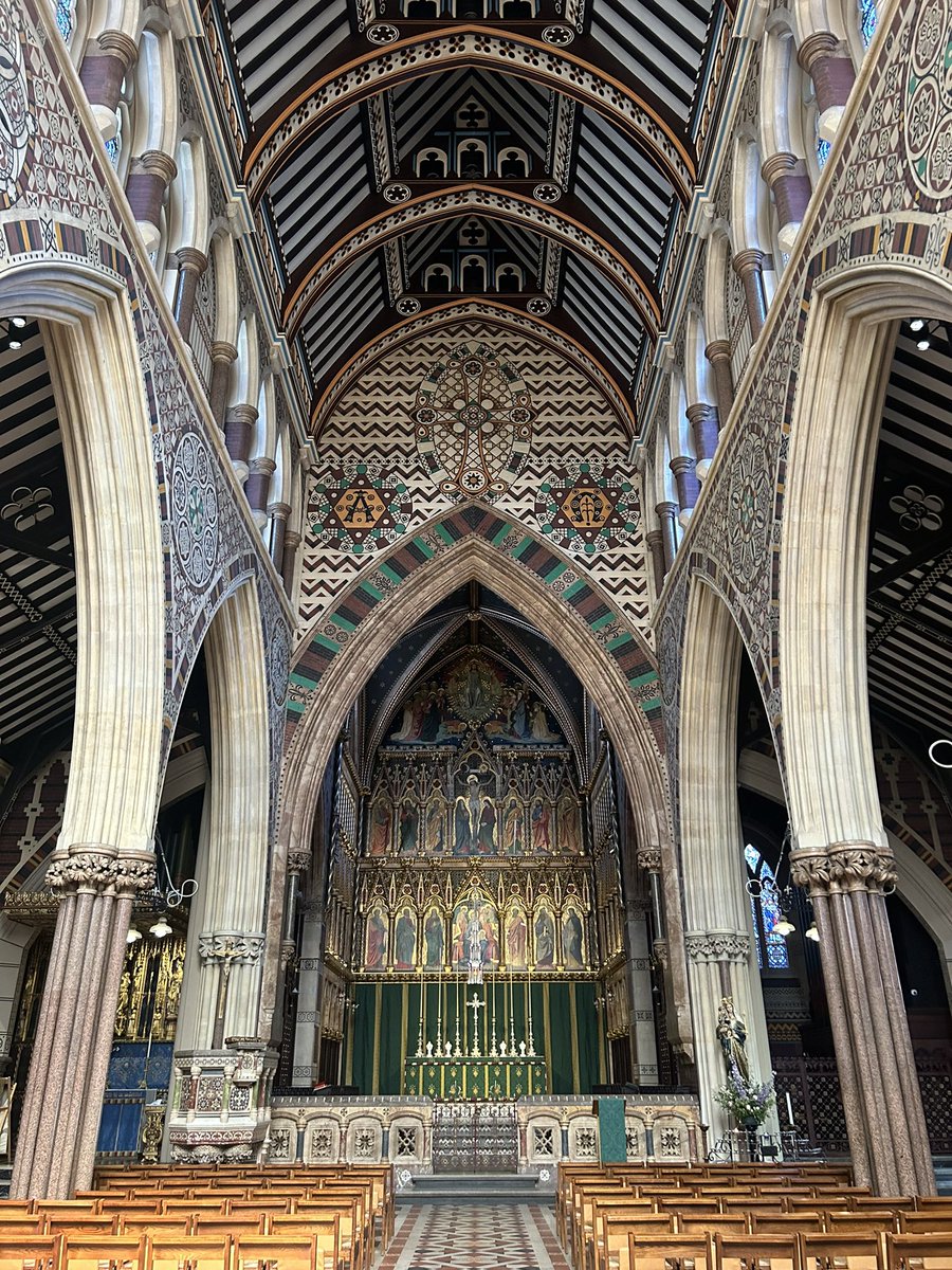 Inside William Butterfield’s wonderful All Saints, Margaret Street, finished in 1859. An absolute icon of the Gothic Revival

#gothic #architecture #church #london #art #victorian #MondayMotivation #construction