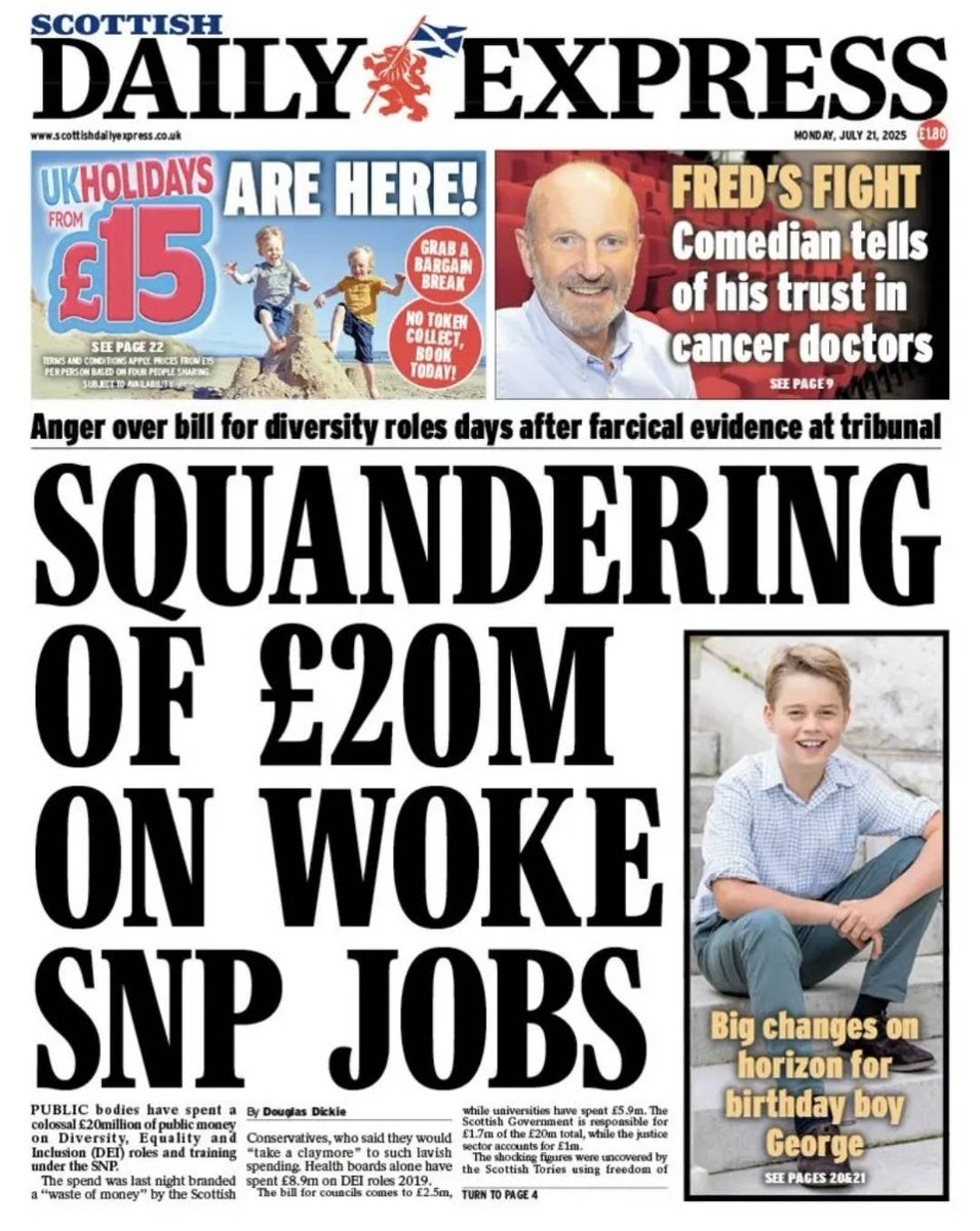 ScotTories's tweet image. Hard-pressed Scots will be outraged the SNP have squandered £21 million on woke DEI jobs while slashing vital public services.
We’re the only party committed to cutting the waste and backing common-sense policies that put people’s priorities first.