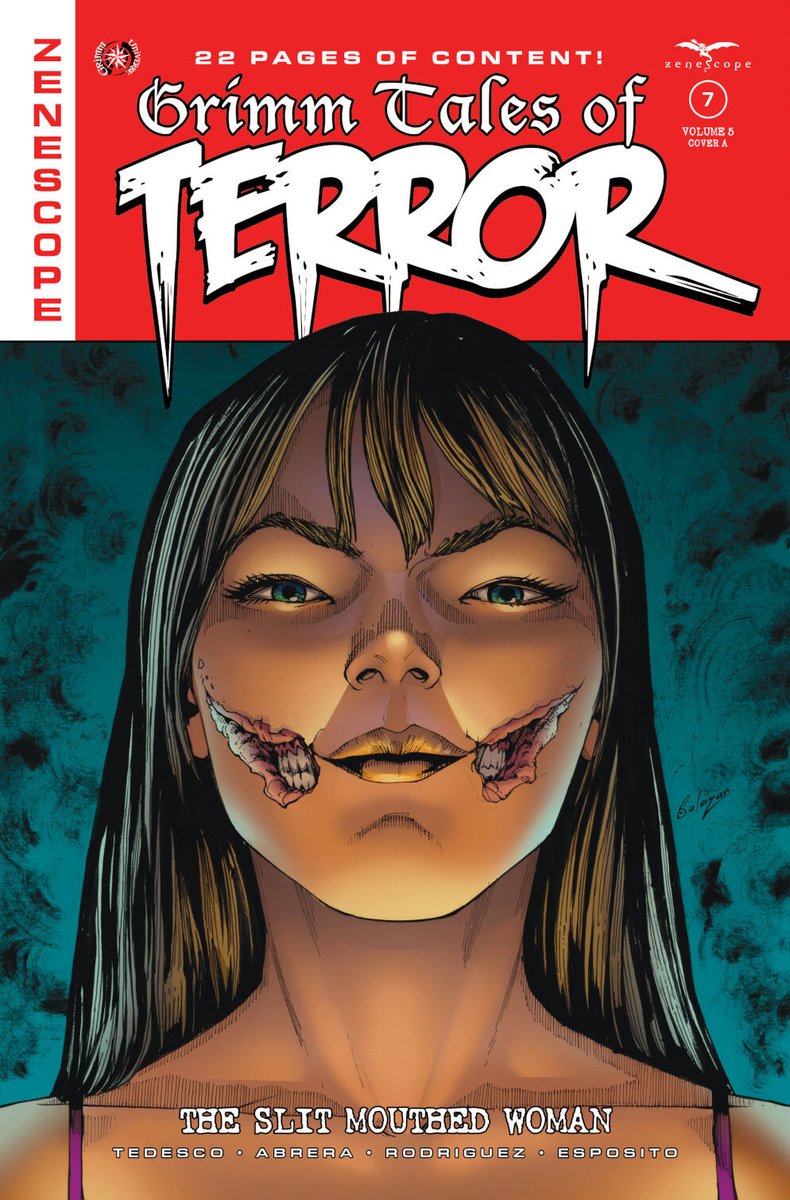 michaeljnimmo's tweet image. Out this week from @Zenescope
Grimm Tales Of Terror Volume 5 #7
The Slit Mouthed Woman
She is known throughout the world by many names, in countless legends—always whispered in fear and dread.