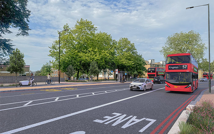 TfL's tweet image. A23 Streatham Hill: lane restrictions from 4 Aug 2025 to Spring 2027 🚧
There’ll also be overnight closures 10pm - 5am on 3 & 4 Aug.
This is for work on a new permanent road layout to improve walking, cycling and bus journeys on the A23 Streatham Hill.
Find out more and…