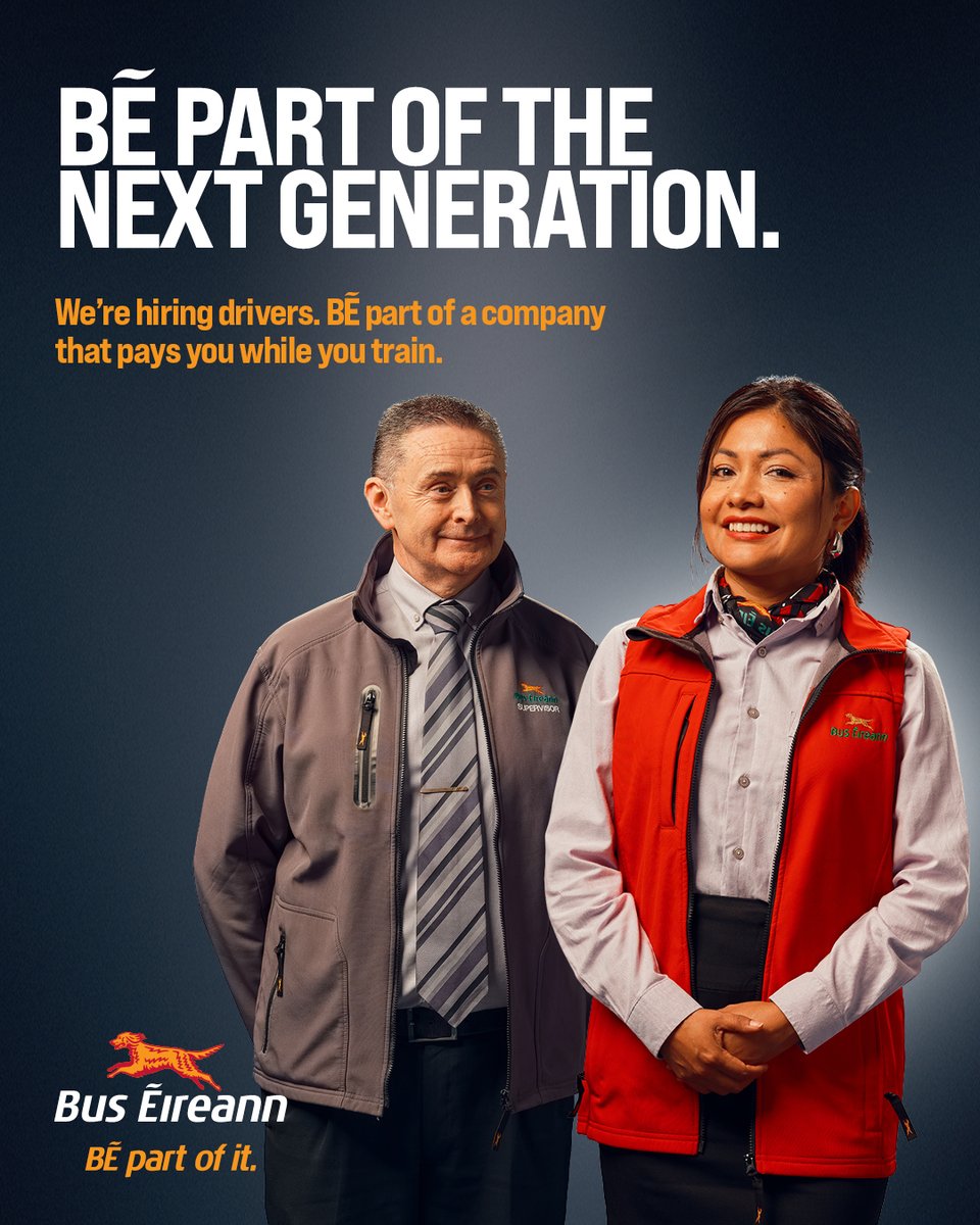 Buseireann's tweet image. We're hiring. Join our next generation of great drivers. We’ll train you, pay you while you learn, and offer a great salary and benefits too.
careers.buseireann.ie
#Jobs #Driving #Careers #BusEireann #BusÉireann