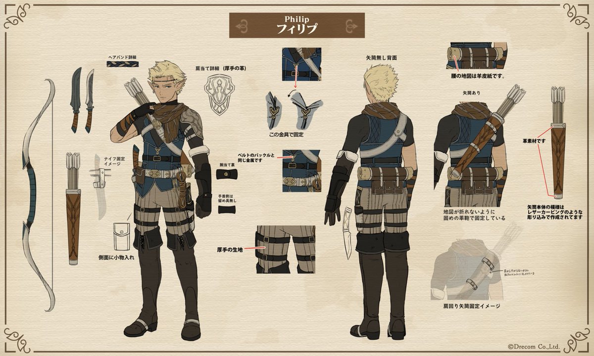 Wizardry_Daphne's tweet image. 【設定画公開】
多くの投票とコメントをいただきありがとうございました。
投票の結果、今回は<フィリプ>の設定画を紹介します。
コメントでリクエストいただいた冒険者や、投票で選ばれなかった冒険者の設定画も順次公開して参ります。
#ウィズダフネ #ウィザードリィ
