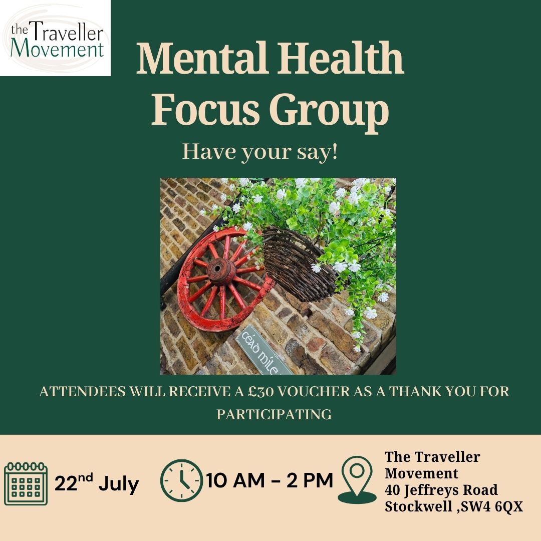 GypsyTravellerM's tweet image. There is still time to book in...
We're looking for Romani (Gypsy) and Irish Travellers to attend our mental health focus group looking at the barriers communities face when trying to access mental health support and/or their experiences of accessing mental health support. The…