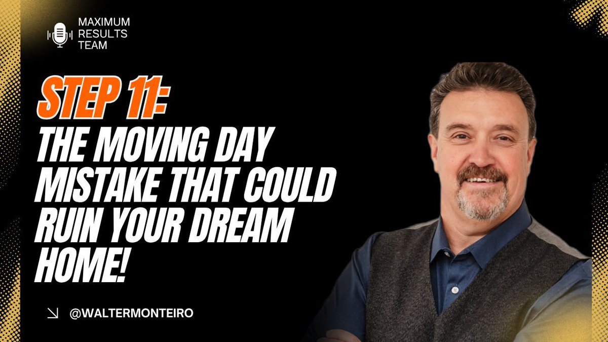 waltermonteiro's tweet image. 🎉 It’s moving day — but one mistake could cost you your dream home! 🏡

In Step 11 of 11 Steps to Home Ownership, Walter Monteiro shares key moving day tips to avoid disaster &amp;amp; move like a pro.

📦 Watch now: youtu.be/579_7DWZFzg

#MovingDayTips #DreamHome