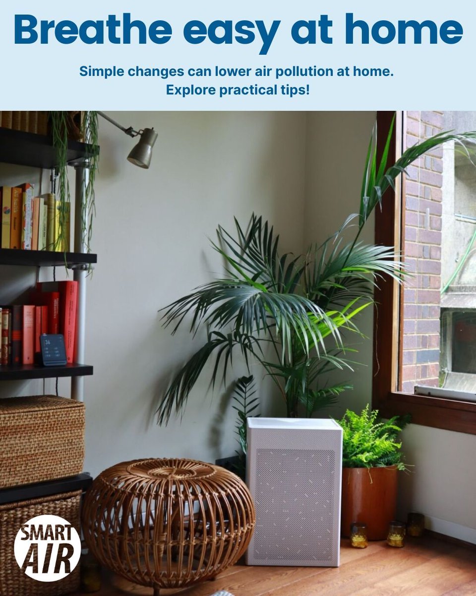 SmartairUk's tweet image. Did you know that the path to cleaner indoor air is just a few steps away?
✅ Keep windows open and extractor fans on when cooking
🚫 Skip incense sticks and scented candles
💨 Use an air purifier + monitor
Your air matters. Breathe better at home.
#CleanAirTips
