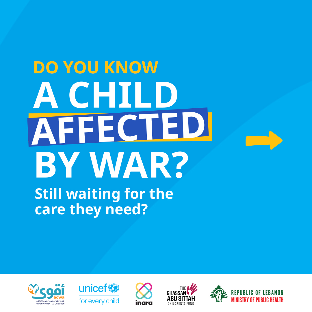 UNICEFLebanon's tweet image. Many children continue to bear the physical and emotional scars of the war.
Since March, the ACWA programme – Assistance and Care for War-Wounded and Affected Children – has provided life-saving medical care, rehabilitation, and mental health support to 248 children affected by…