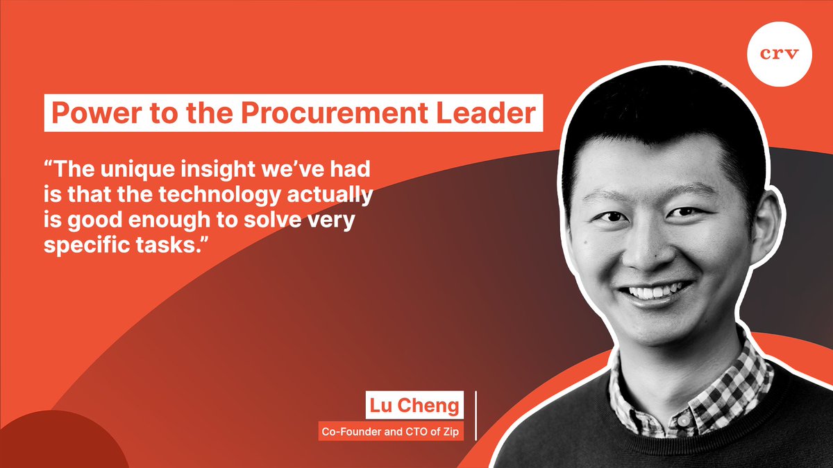 CRV's tweet image. Zip knows the strengths of AI agents and Lu Cheng and the @theziphq team built their latest product release with precisely those strengths in mind.