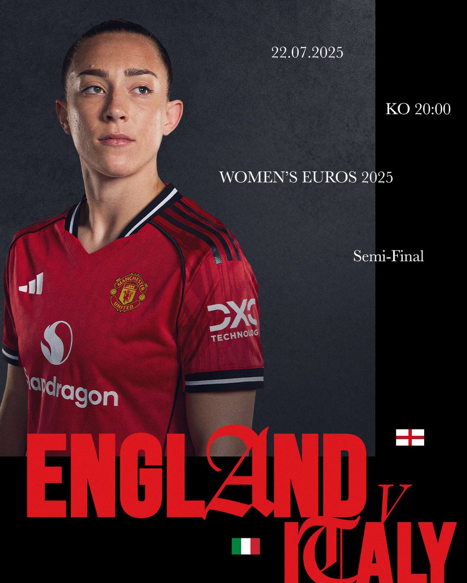 ManUtdWomen's tweet image. It's #WEURO2025 semi-final day for our #Lionesses 🔥
Give it all you've got, Reds — we're rooting for you! 🤞