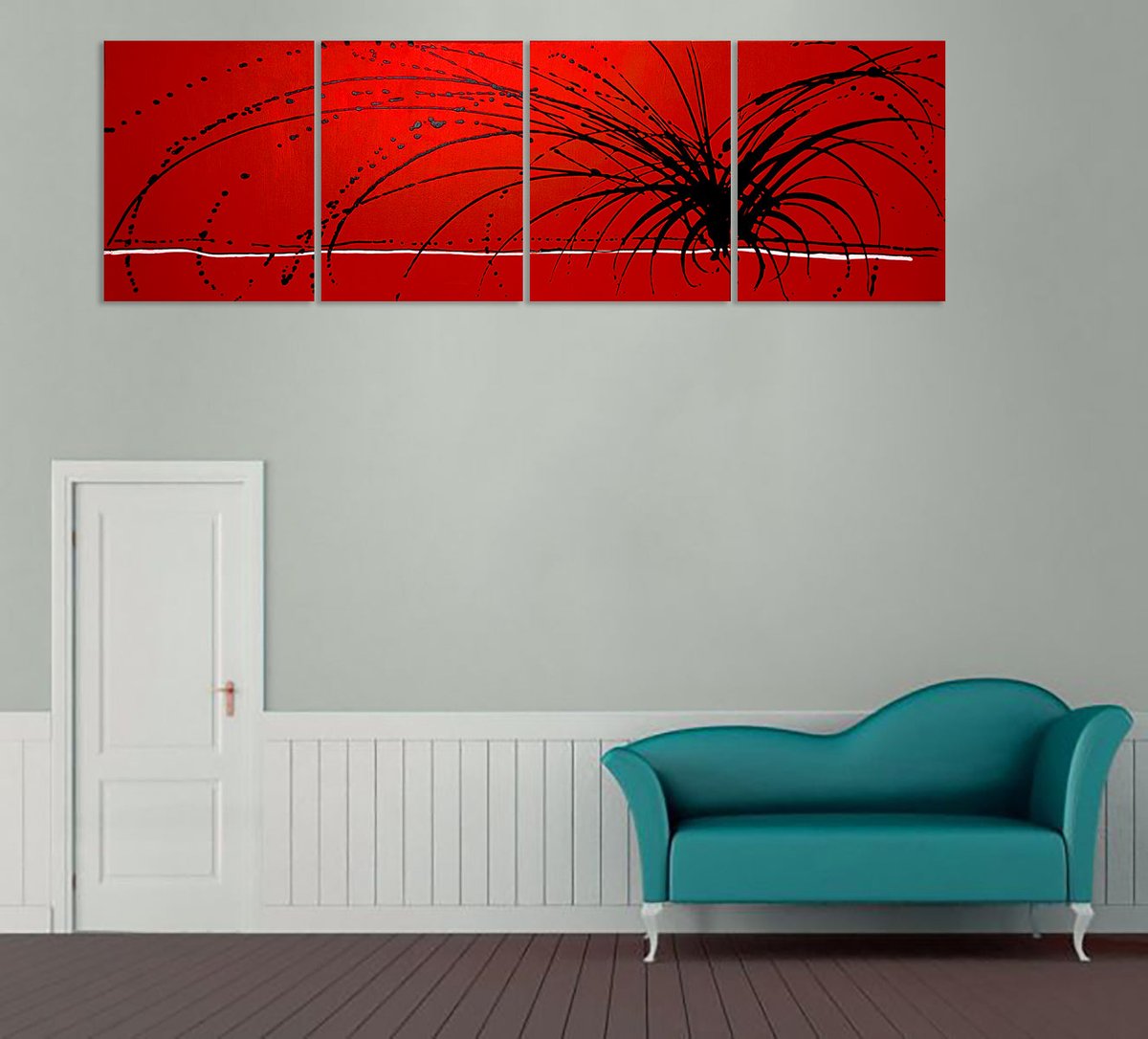 wrightsonarts's tweet image. Red Noise quadriptych four panel painting wrightsonarts.com/products/red-n… #WrightSonArtscanvastriptychartforsale,originalpaintingsabstractartuk #Shopify #Quadriptych