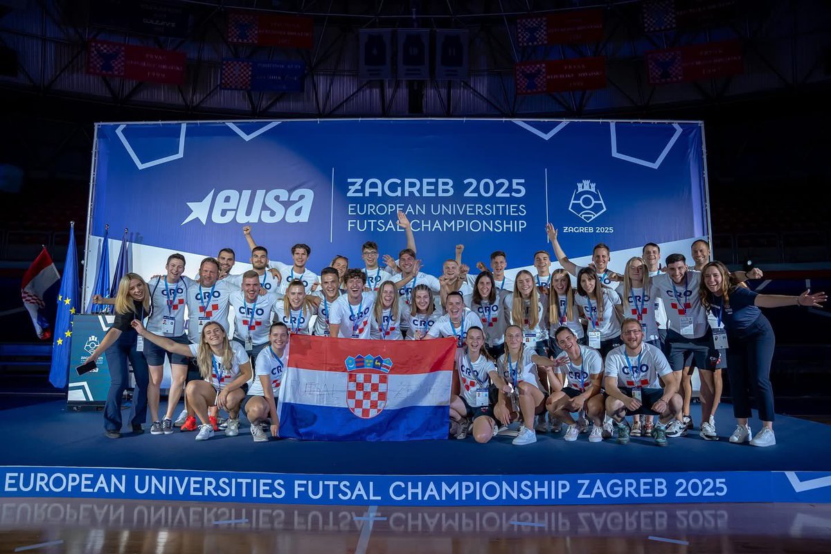 🏆 European University Futsal Championship 2025 kicked off with an unforgettable Opening Ceremony! 🇭🇷

Zagreb welcomed 600+ participants from 30 universities across 16 countries. ⚽

📅 Championship runs from 18th until 25 July!

#Zagreb2025 #EUSAFutsal #EUSA #UniSport