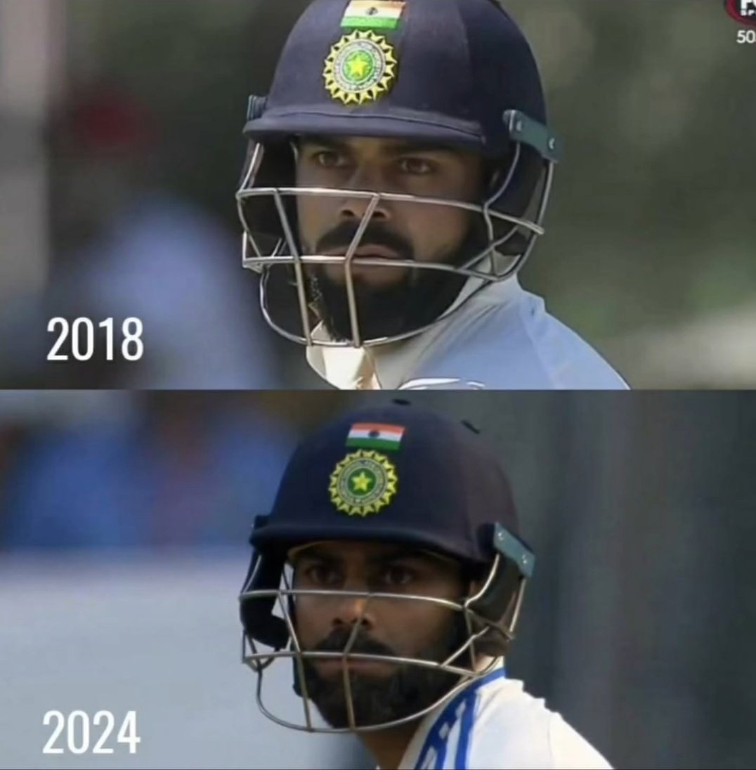ProteinKohli's tweet image. What&apos;s the difference between Kohli in 2018 and in 2024?