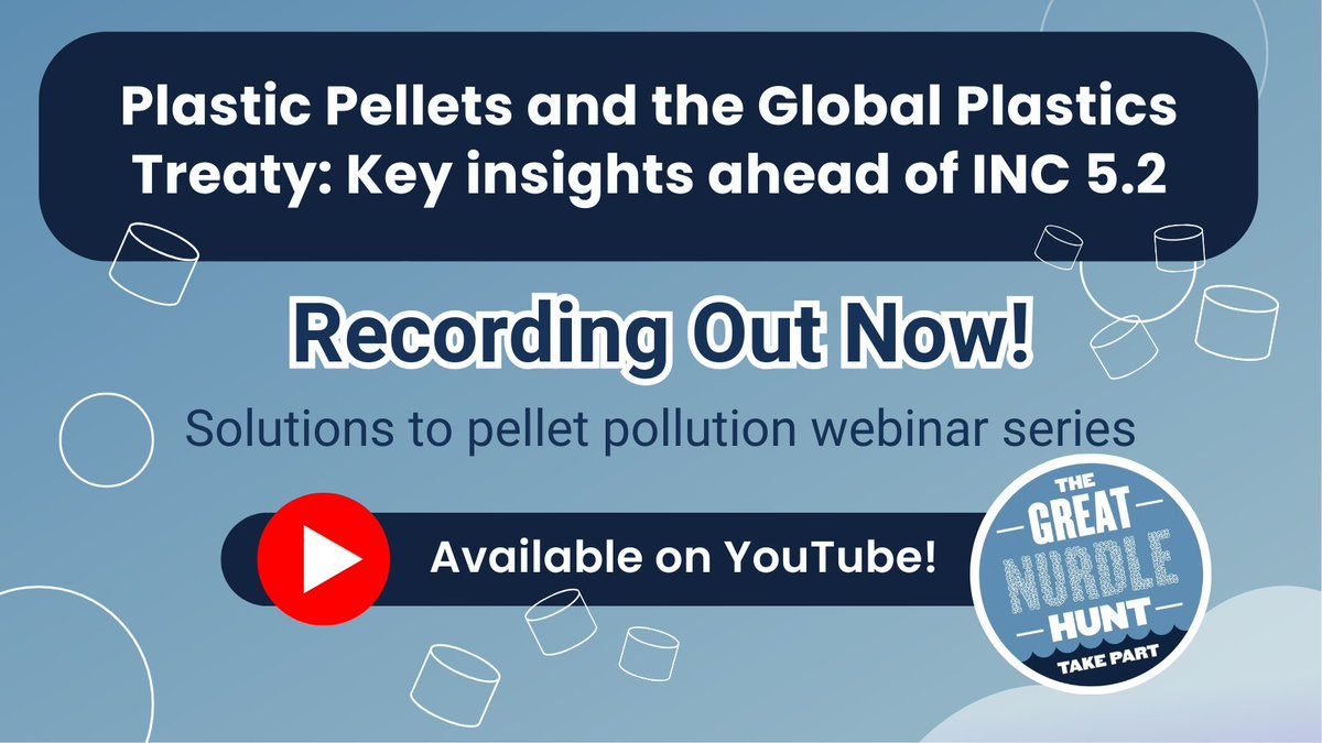 💻Get up to speeds with everything you need to know about #plasticpellets, #microplastics and #theglobalplasticstreaty ahead of the last round of negotiations in Geneva in a couple of weeks time!

Watch our new webinar recording ➡️youtube.com/watch?v=O70xdT…

#INC5