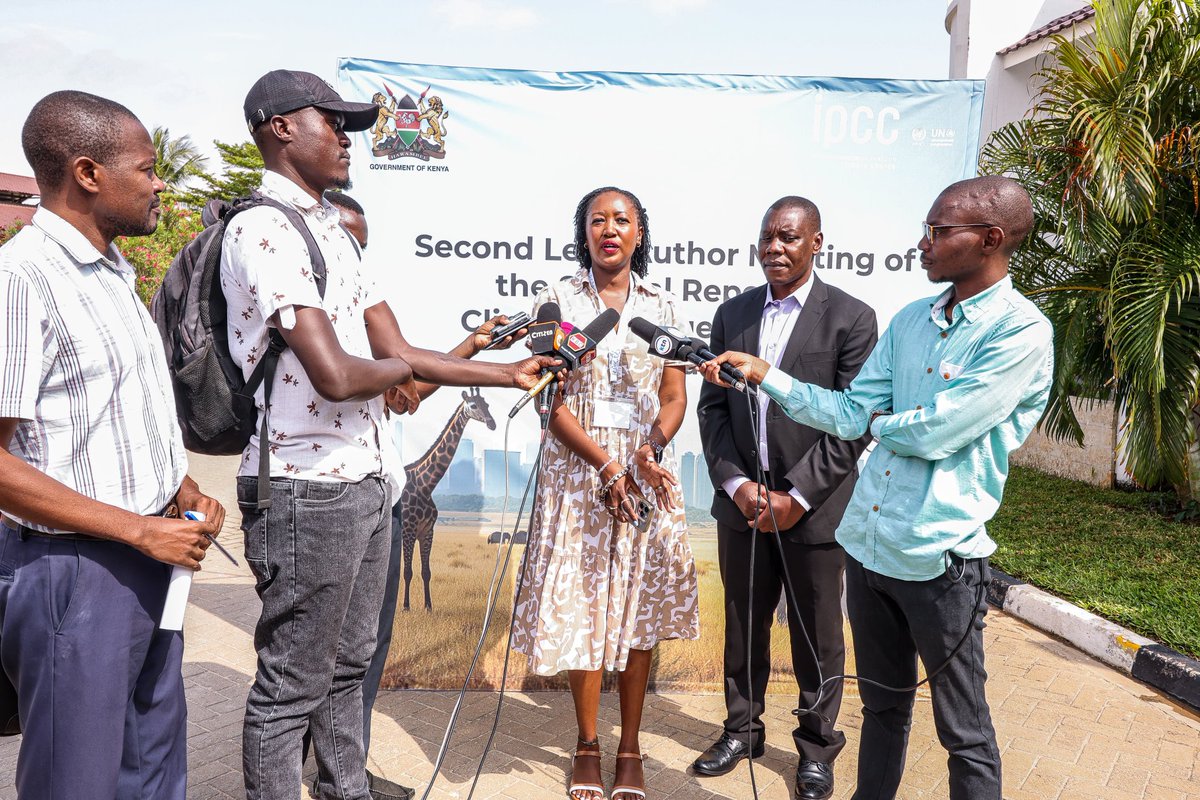 State Dept For Environment & Climate Change (@enviclimatec_ke) on Twitter photo In Pictures: <a href="/EnviClimateC_Ke/">State Dept For Environment & Climate Change</a> PS Dr. <a href="/Eng_F_Ngeno/">Dr. Eng. Festus K. Ng’eno, MIEK, CBS</a>, Ms. Emily Achieng Okello, CEC Water, Natural Resources & Climate Change Resilience, Mombasa County & Kenya’s IPCC National focal point Patricia Nying’uro, HSC during an interview with the media earlier today.
#ClimateAction In Pictures: <a href="/EnviClimateC_Ke/">State Dept For Environment & Climate Change</a> PS Dr. <a href="/Eng_F_Ngeno/">Dr. Eng. Festus K. Ng’eno, MIEK, CBS</a>, Ms. Emily Achieng Okello, CEC Water, Natural Resources & Climate Change Resilience, Mombasa County & Kenya’s IPCC National focal point Patricia Nying’uro, HSC during an interview with the media earlier today.
#ClimateAction