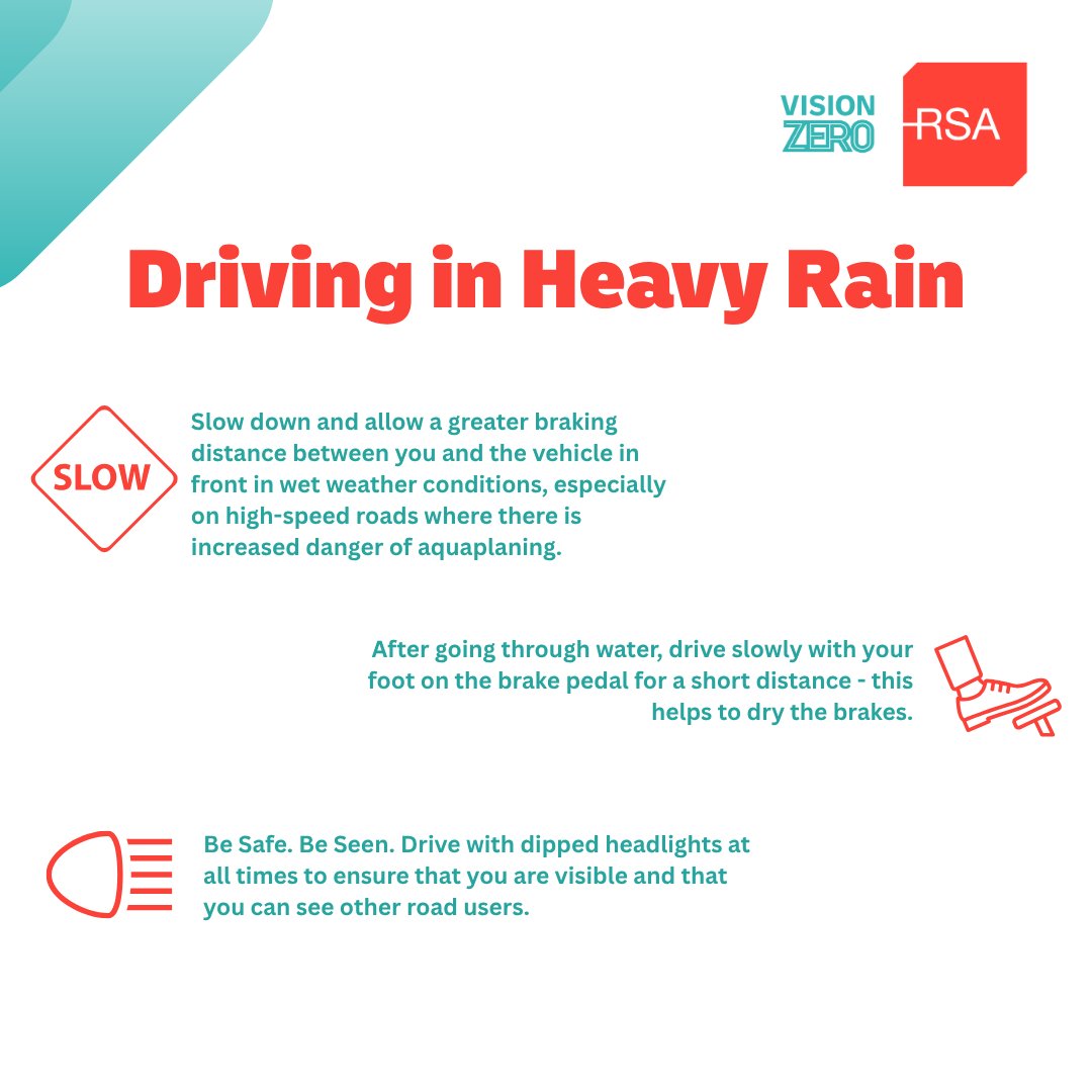 RSAIreland's tweet image. The RSA is asking road users to exercise caution while using the roads today as an Orange weather warning is in place until 2pm for Dublin, Louth, Meath and Wicklow for persistent and heavy rain with a chance of thunderstorms.
For more, see here: 🔗 bit.ly/4nXGgfB