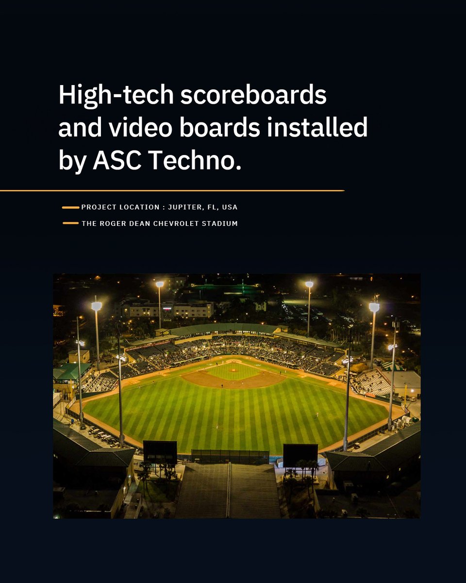 AscLimited's tweet image. #ASCtechno #StadiumUpgrade #SmartStadium #RogerDeanChevroletStadium #FanExperienceReimagined #TechInSports #GameDayInnovation #ASCsolutions