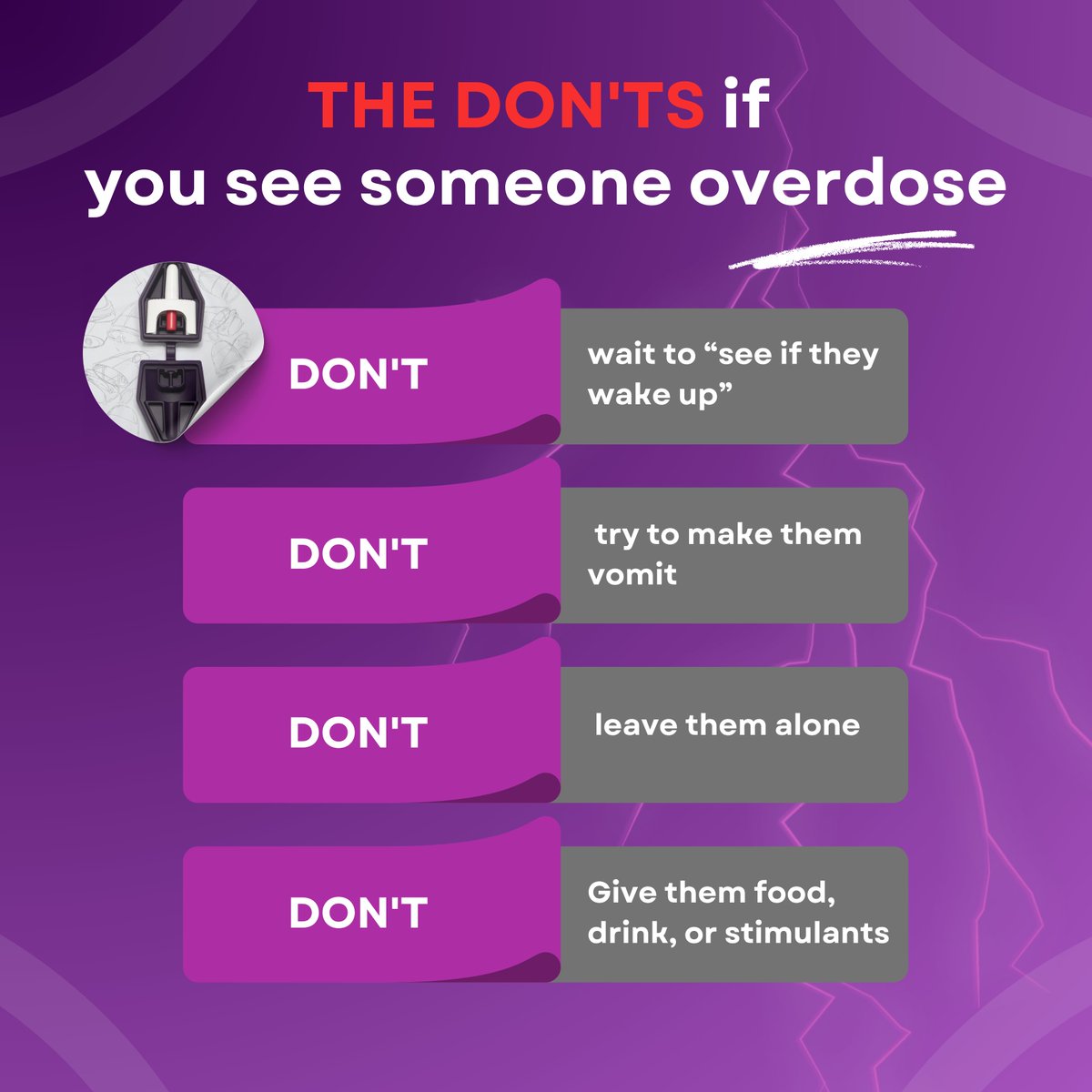 nCaseTech's tweet image. The do&apos;s and don&apos;ts when you see someone overdose

#narcan #overdoseprevention