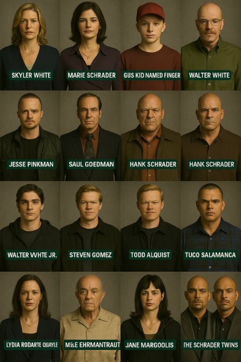 ChatgptLunatics's tweet image. Breaking bad characters in alphabetical order