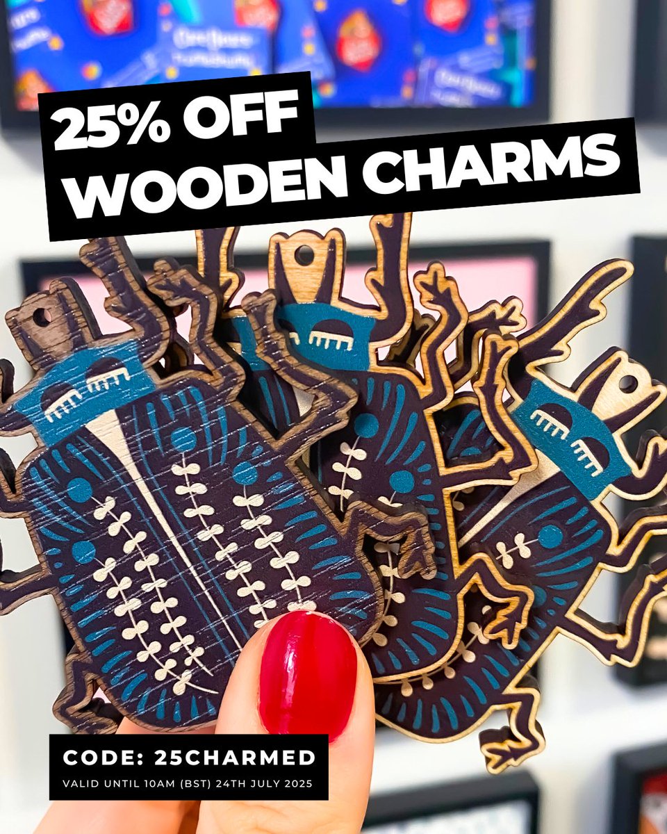 ZapCreatives's tweet image. Get 25% OFF wooden charms! Use code: 25CHARMED at checkout! 🛒 *Offer valid until 10am (BST) 24th July 2025! Be quick!

Click here to enjoy this offer &amp;gt;&amp;gt; tinyurl.com/2sj5wcxa

#charms #wooden #merch #discount #eco #artist #custom #printing #smallbusiness #wood #offer #sale