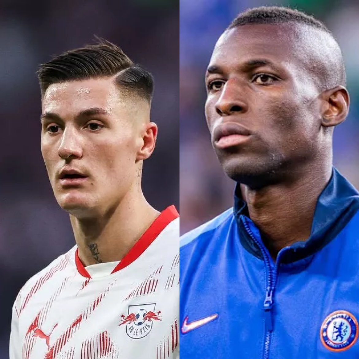TransfersLlVE's tweet image. Manchester United’s two candidates to be the new striker are Benjamin Šeško and Nicolas Jackson!