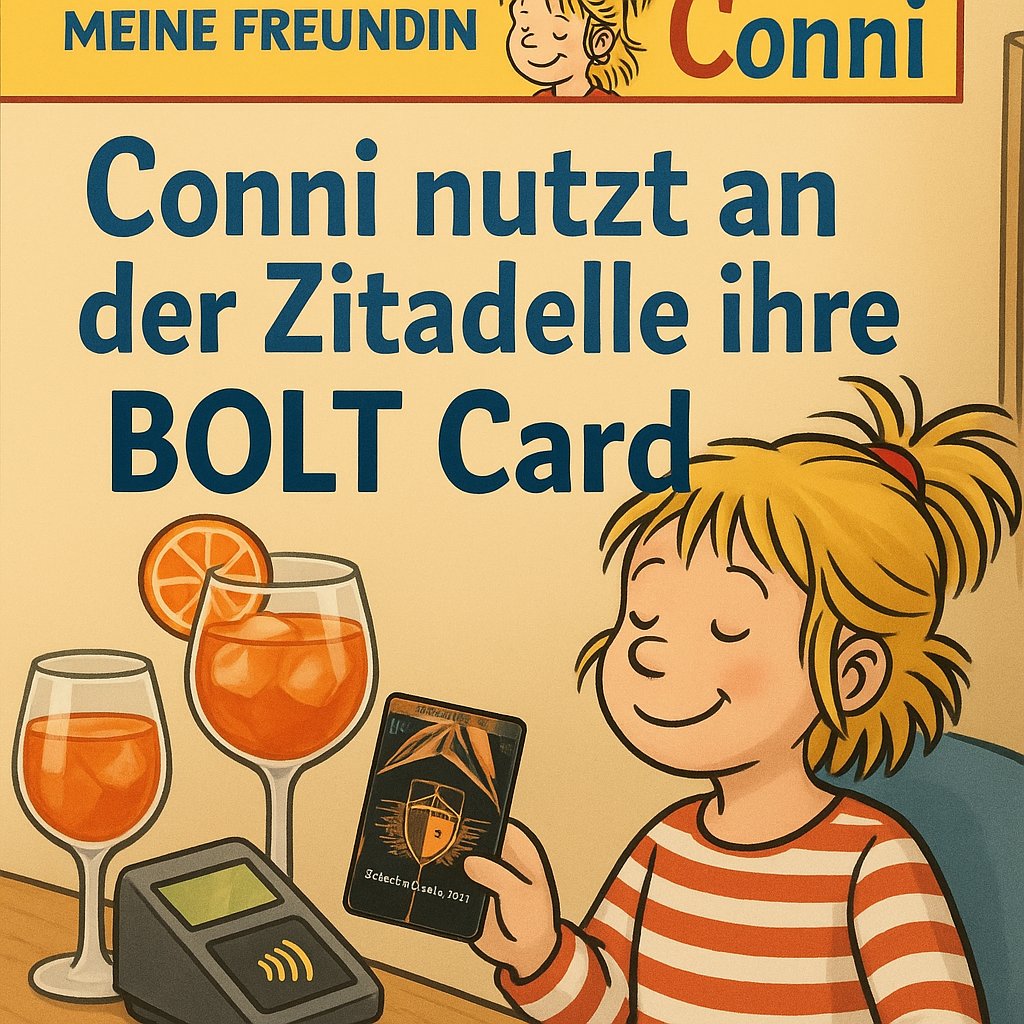 Conni nutzt an der <a href="/BTCZitadelle/">Zitadelle 🏰</a> ihre BOLT Card um für Aperol zu zahlen. 🧡

<a href="/stackerella_21/">Stackerella</a> 😉