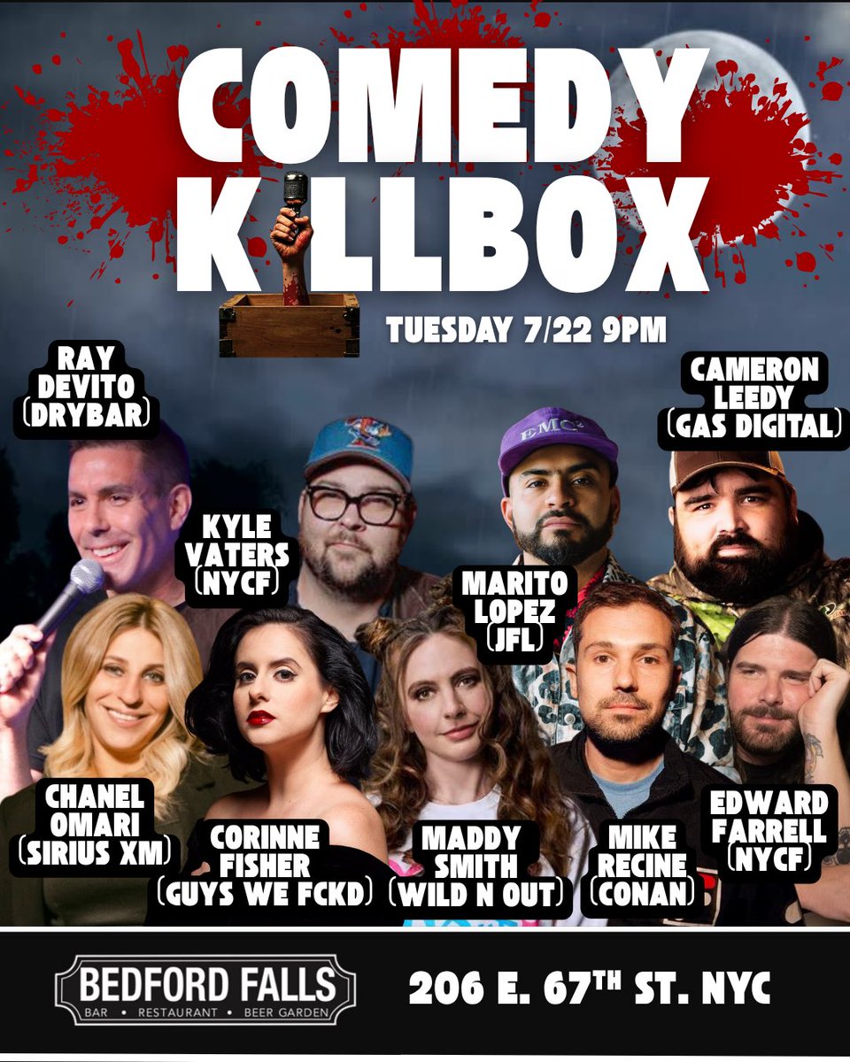 Use Code HAHA for 20% off Tuesday July 22nd show! Featuring Maddy Smith (Wild N Out), former mayoral hopeful Corinne Fisher (Guys We FCKD), Mike Recine (Conan) &amp; many more! Get your tickets here: funnypeopleat.com/event-details/… 
#nyc #uppereastside #comedy #standupcomedy #comedyshow