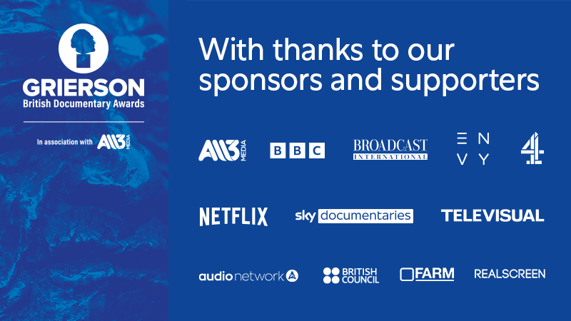 griersontrust's tweet photo. @all3media @envypost @Broadcast_IntTV @televisualmedia @Channel4 @NetflixUK @SkyUK Thanks to category sponsors @all3media @BBC @Broadcast_IntTV @Channel4 @envypost @NetflixUK @SkyUK #SkyDocumentaries @televisualmedia
And to supporters @audionetwork @BritishCouncil The Farm & @realscreen
We couldn't celebrate the best of docs without you! 📺 https://t.co/fEuyrqIkao