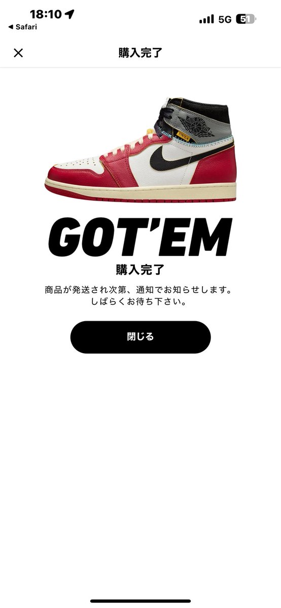 JORDAN1 union 悩んで買ったwww