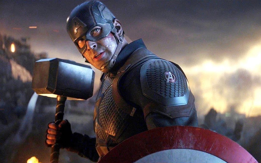 TheMightyNebby's tweet image. Still confused why they gave Captain America both of Superman’s iconic weapons during Endgame