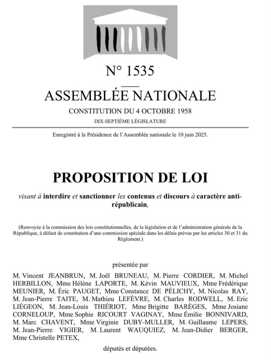 Génial : pour lutter contre les Frères musulmans, on va interdire… de critiquer la République. Bientôt critiquer la République sera un délit, mais prêcher le califat restera une opinion.

Pourquoi ne pas directement interdire les Frères musulmans ? <a href="/BrunoRetailleau/">Bruno Retailleau</a> ?