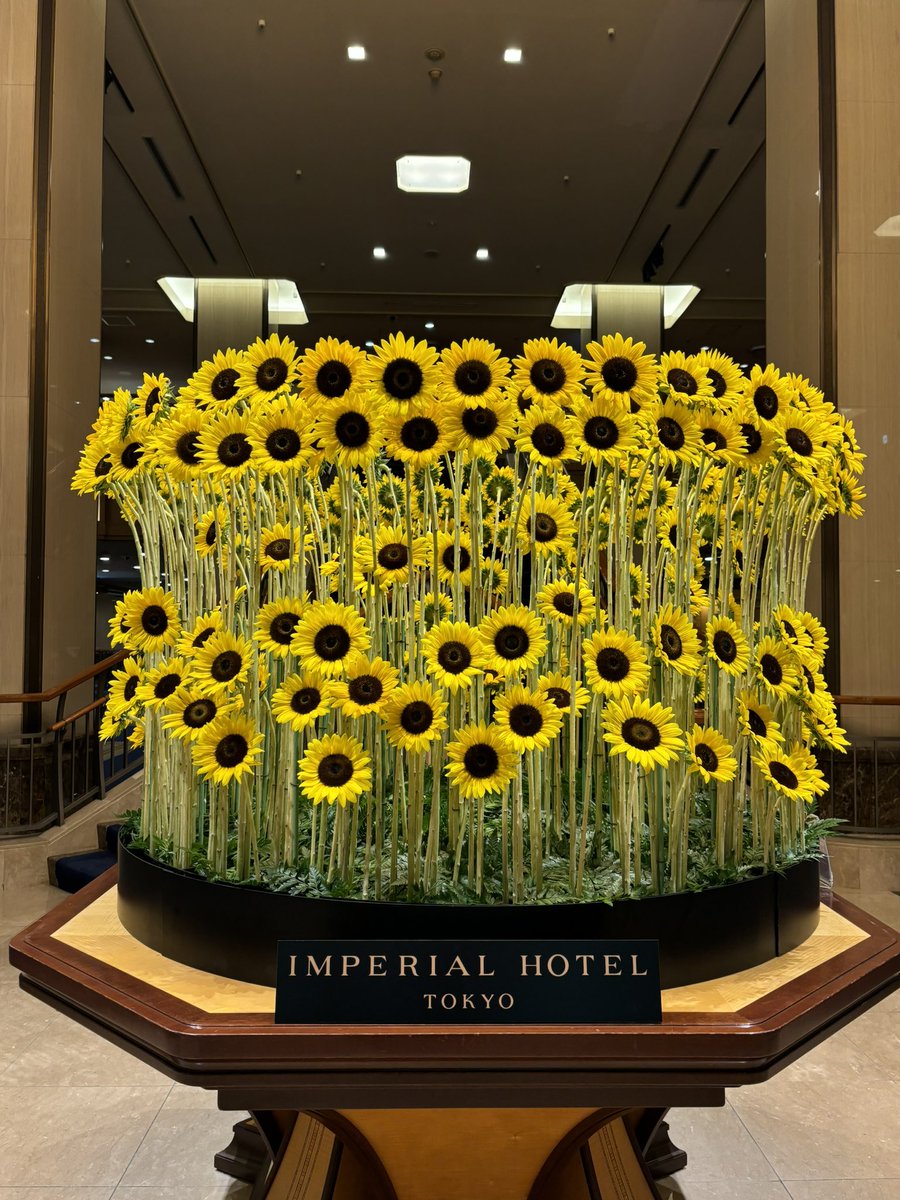 kanda_azarashi's tweet image. 帝国ホテルも夏仕様〜🌻